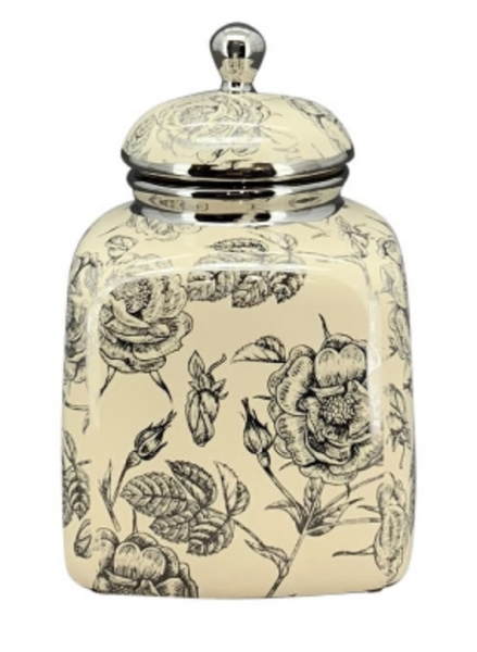 Keramikdose „Rose Argent“ mit Deckel – Elegante Aufbewahrung - stilundkontur.de